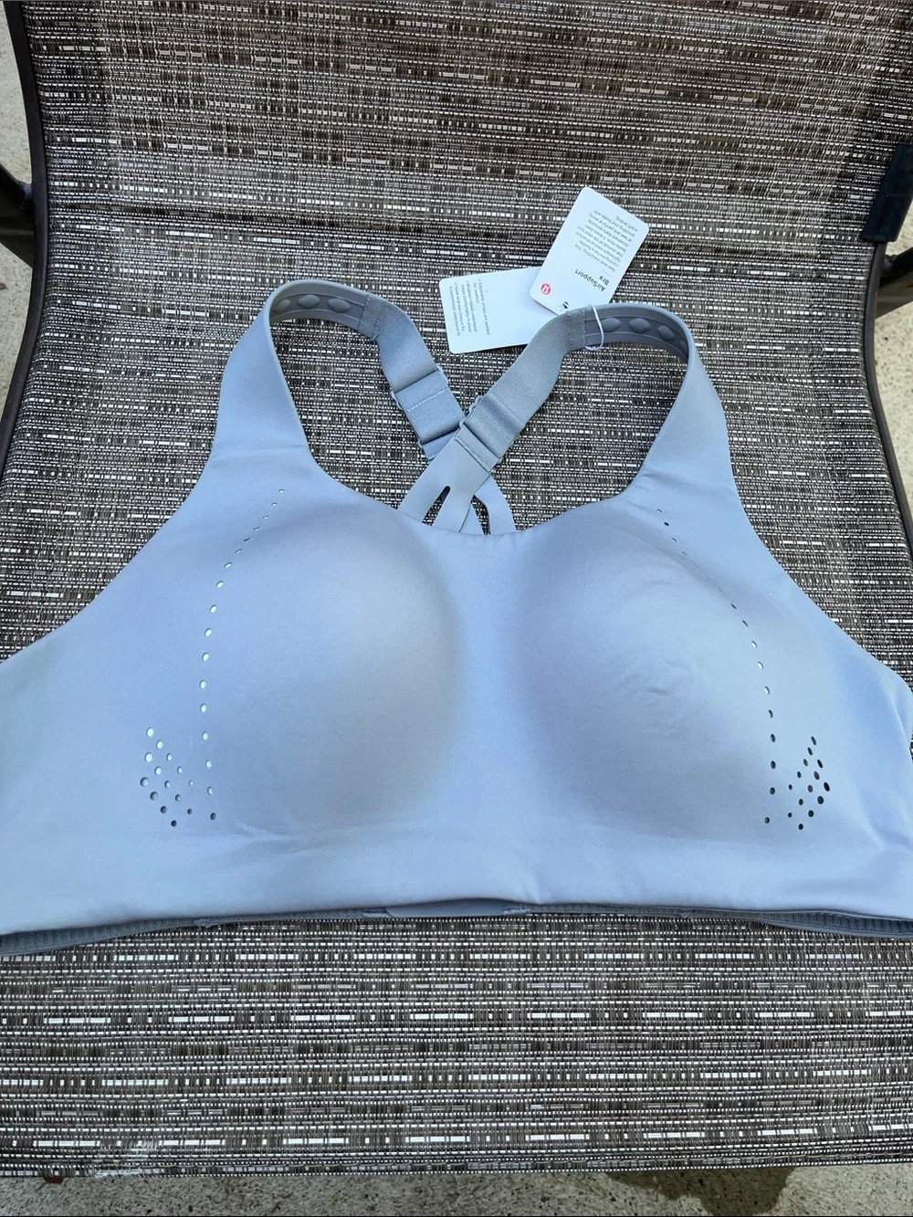 lululemon athletica Light Blue Seamless Strappy Sports Bra